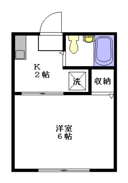 シティハイムブラドリー(1K/1階)の間取り写真
