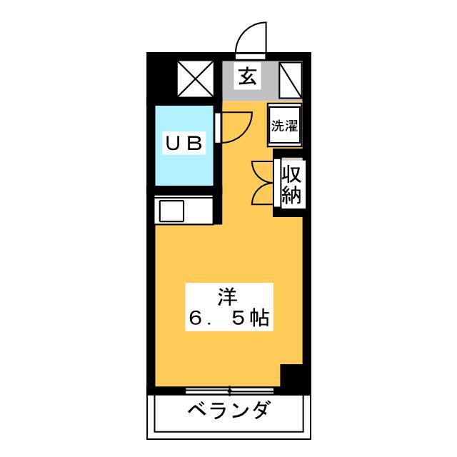 TK北野ビル(ワンルーム/8階)の間取り写真
