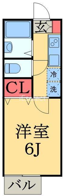 セラヴィ亥鼻(1K/1階)の間取り写真