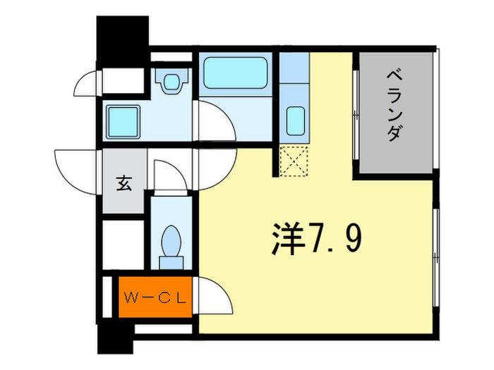 カノン甲南山手(ワンルーム/3階)の間取り写真
