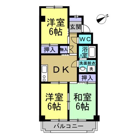 MAISON SAKAE(3DK/4階)の間取り写真