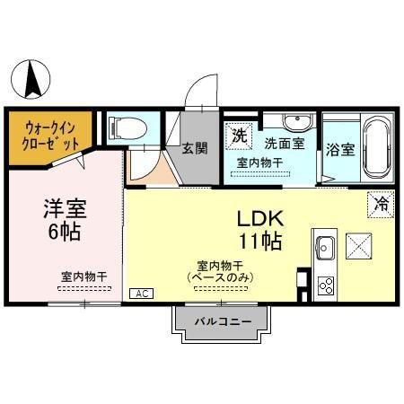 REGULUS(1LDK/1階)の間取り写真