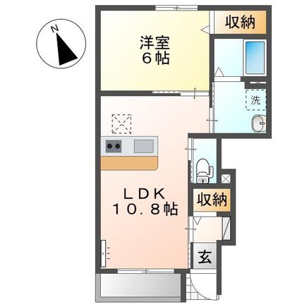 カンタービレ(1LDK/1階)の間取り写真