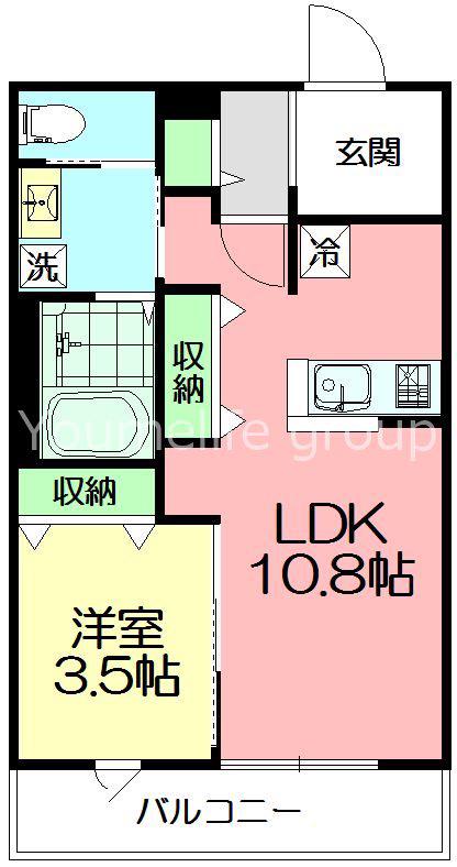 メゾン サンコウ(1LDK/3階)の間取り写真