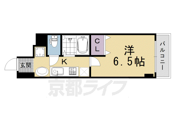 T`S CASA 御幸町(1K/2階)の間取り写真