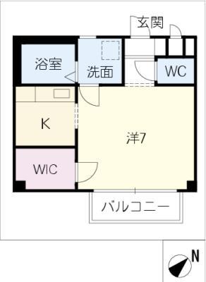 サープラス井内(1K/1階)の間取り写真