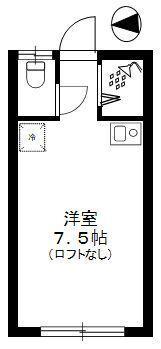 クレセール田端(ワンルーム/2階)の間取り写真