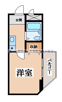 クリアビュー枚岡駅前(1K/3階)の間取り写真