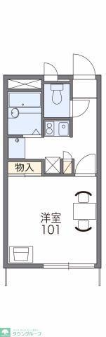 レオパレスサンハイム(1K/3階)の間取り写真