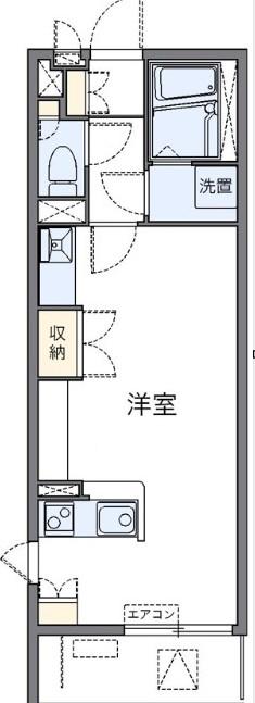 レオネクストアシュ(ワンルーム/2階)の間取り写真