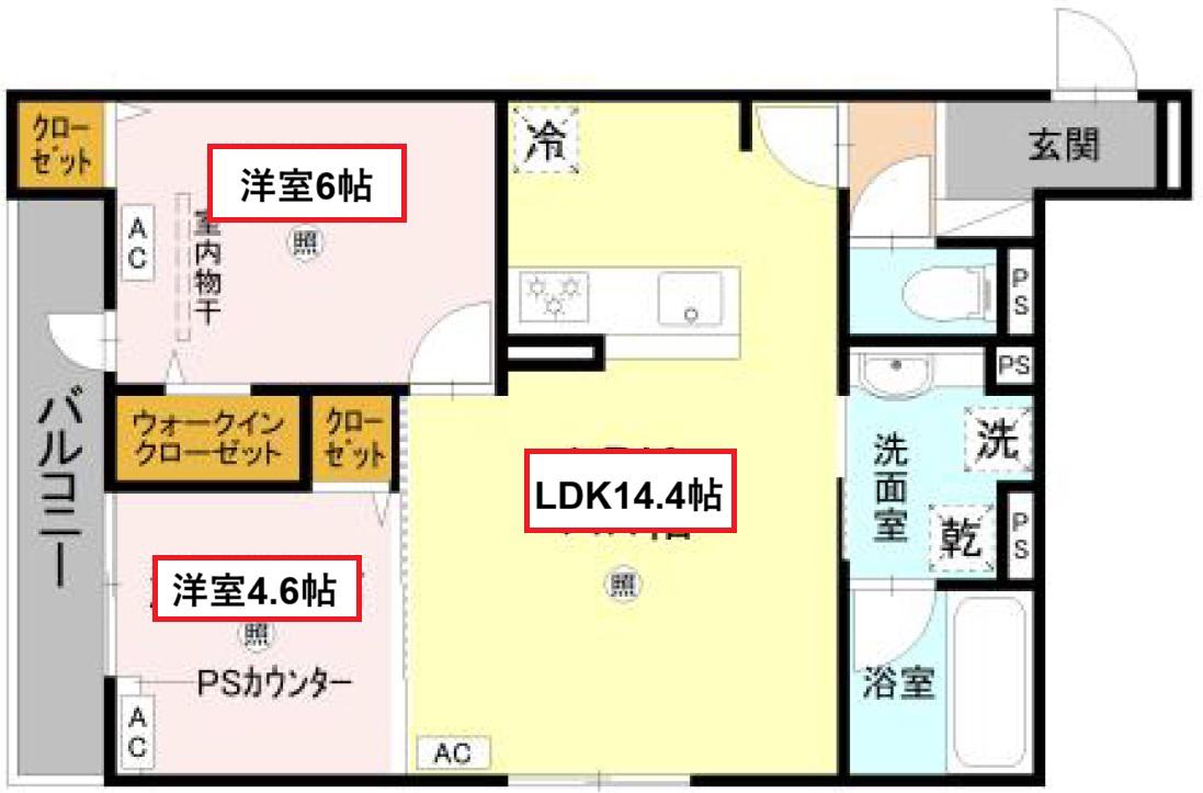 D-RESIDENCE岡町(2LDK/1階)の間取り写真