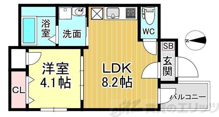 FDS吹田I番館(1LDK/1階)の間取り写真