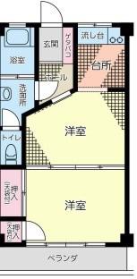 桜台ビル(1K/3階)の間取り写真