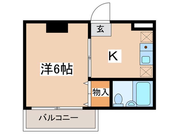 ワイズ池袋(1K/1階)の間取り写真