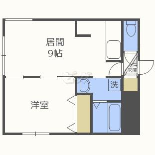 CIETARUGA(1LDK/3階)の間取り写真