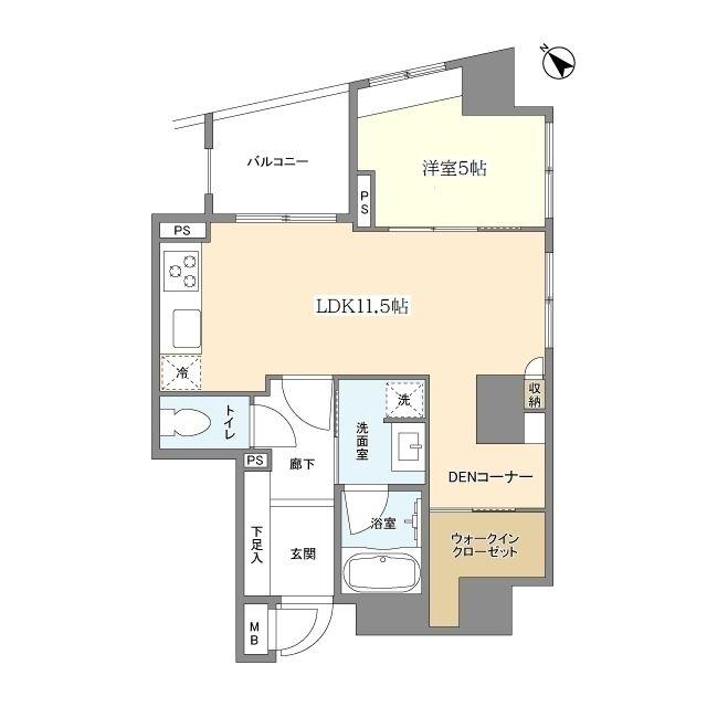 DAFFITTO天王洲(1LDK/3階)の間取り写真