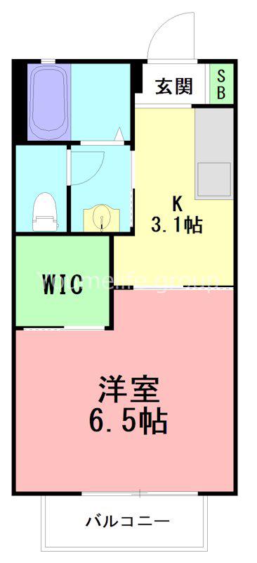 アーバンハイムA(1K/2階)の間取り写真