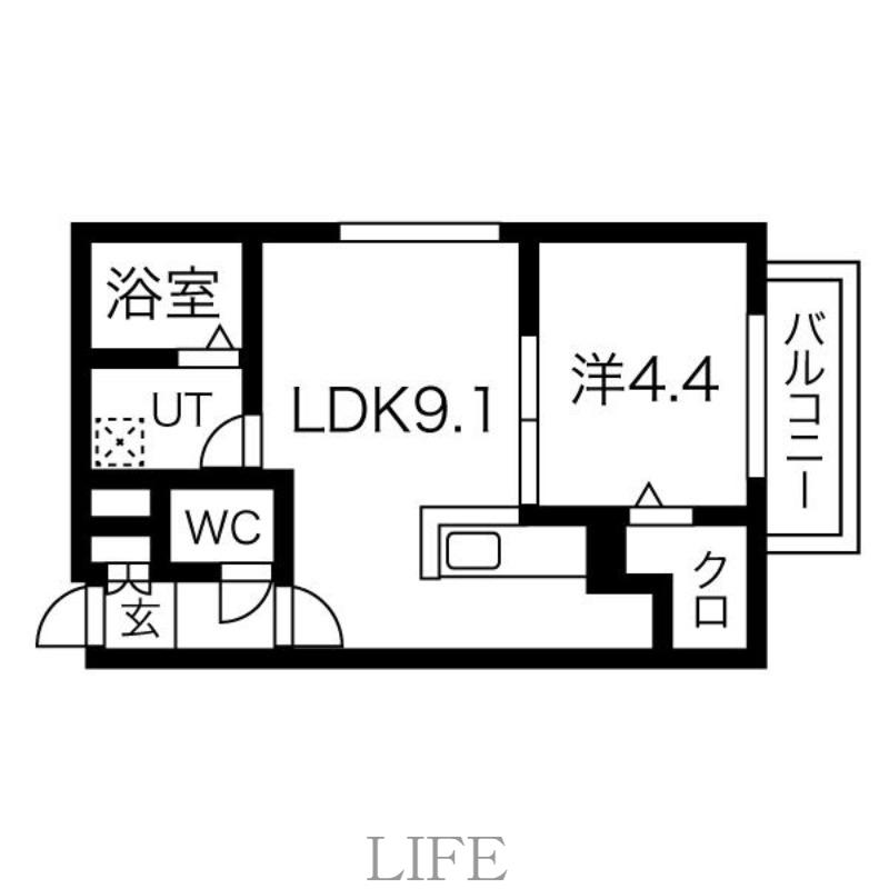 PREZIOSA(1LDK/3階)の間取り写真