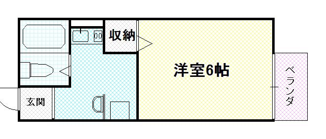 メゾンドソレイユ(1K/1階)の間取り写真