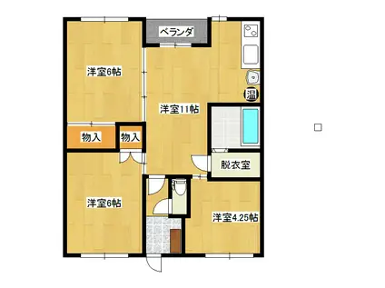 コンフォートK(3LDK/2階)の間取り写真