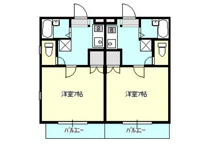 サンプレイスヒルズ(1K/3階)の間取り写真