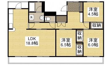 K´SB庄III(3LDK/4階)の間取り写真