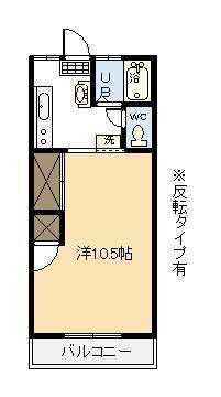 後藤マンション(1K/3階)の間取り写真