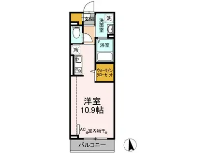 コスモポリタン(ワンルーム/3階)の間取り写真