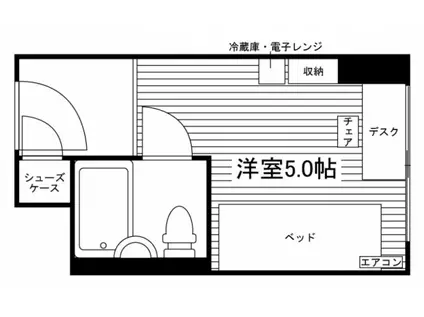学生会館 STARSHIP名古屋亀島(ワンルーム/4階)の間取り写真