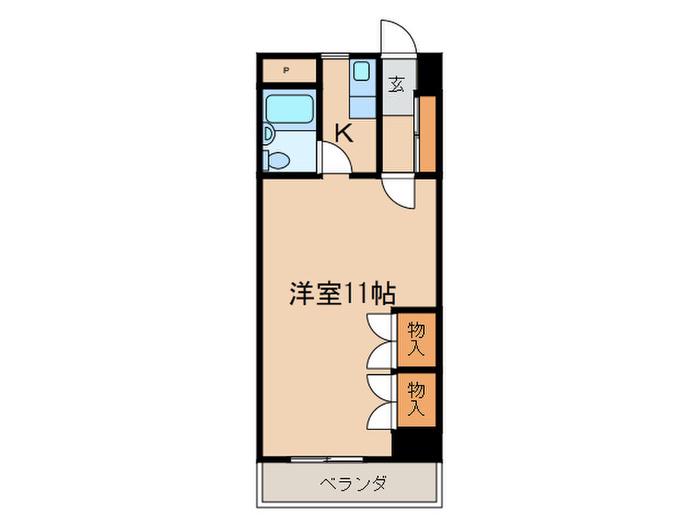 サンプラザ(1K/3階)の間取り写真