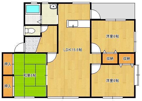 アンフィニ企救丘(3LDK/1階)の間取り写真