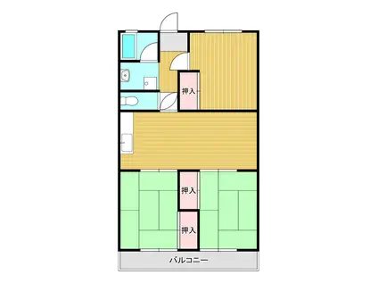 大野屋ビル(3LDK/3階)の間取り写真
