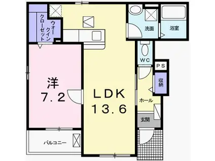 レジデンス K(1LDK/1階)の間取り写真