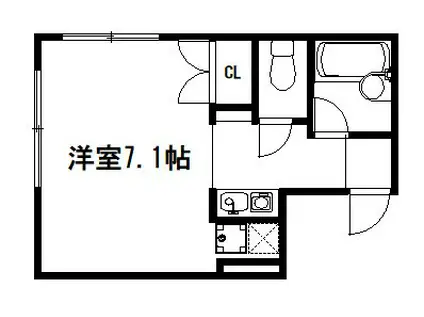 ARK・BW(1K/2階)の間取り写真