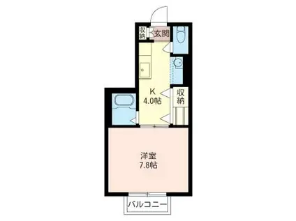 グランシード柳沢(1K/1階)の間取り写真