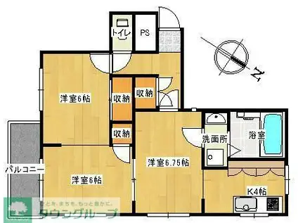 MGエクセリア千葉南(3K/5階)の間取り写真