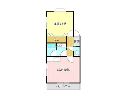 Mコープ(1LDK/2階)の間取り写真