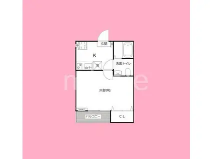 MQUARTO淵野辺I(1K/1階)の間取り写真