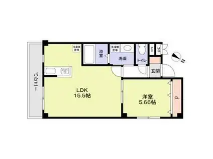 ENDLESSLY 北中振(1LDK/2階)の間取り写真