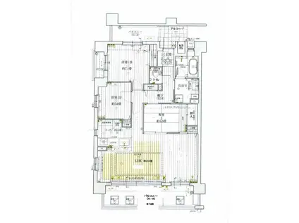 ワコーレ青谷城の下通ザ・レジデンス(3LDK/4階)の間取り写真