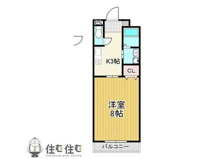 パッシブハウス32(1K/4階)の間取り写真