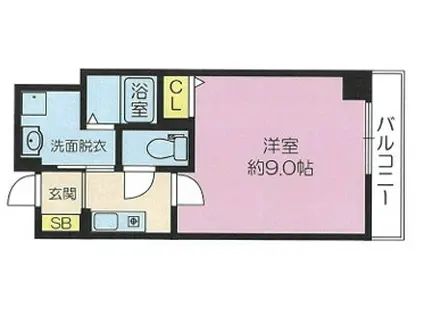 メッザーノオオハシ(1K/3階)の間取り写真