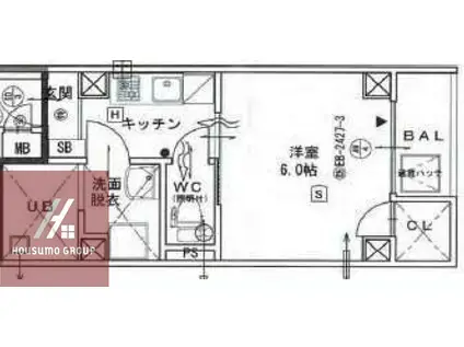 LCL大国(1K/2階)の間取り写真