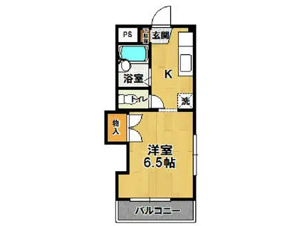 細田レジデンス(1K/3階)の間取り写真