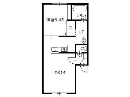 BLOOMVII(1LDK/1階)の間取り写真