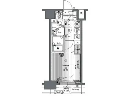 ガラ・グランディ日本橋(1K/9階)の間取り写真