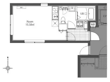 センターコート芝(ワンルーム/5階)の間取り写真