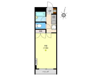 メゾン・トパーズ(1K/1階)の間取り写真