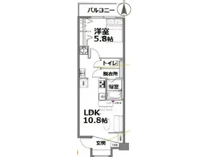シティコート目黒(1LDK/3階)の間取り写真