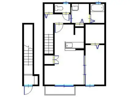 オーシャン三条(1LDK/2階)の間取り写真